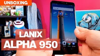 Lanix Alpha 950 Unboxing y primeras impresiones [upl. by Arrim20]