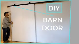 How To Install A Large Surface Sliding Top Hung Barn Door  No Visible bolts [upl. by Melody]