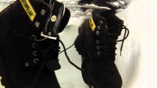 Caterpillar shoes floating underwater view [upl. by Adnerb]