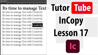 Adobe InCopy Tutorial  Lesson 17  Find and Change Text [upl. by Haye]