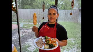 Cena De Pescado Tilapia Con Verduras Elotes Cocidos Con Chile Y Queso [upl. by Zela]