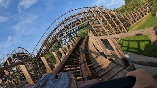 Timber  Walibi RhôneAlpes Les Avenières France  onride POV [upl. by Anahsor]