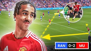 Leny Yoros Man Utd Debut vs Rangers  AnalysisAll The Fundamentals 🇫🇷 [upl. by Urias]