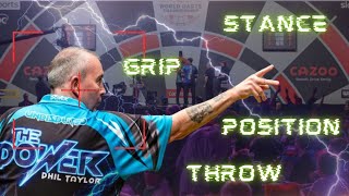 PHIL TAYLOR DARTS throw ANALYSIS [upl. by Nnylidnarb]