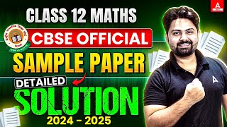 CBSE Class 12 Maths Sample Paper 202425 with Detailed Solutions📰 [upl. by Millur]