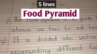 5 lines on Food Pyramid Essay on Food Pyramid in english [upl. by Yrahcaz]