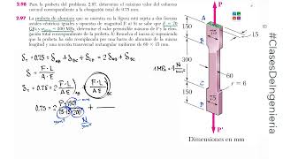 Resistencia  Ejercicio 298 Beer 6ta Edición  Mecánica de materiales [upl. by Nine]
