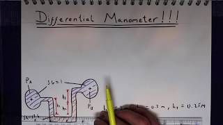 Differential Manometer Example [upl. by Malarkey]