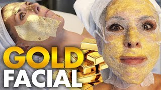 Trying the 24k Gold Korean Facial [upl. by Germain]