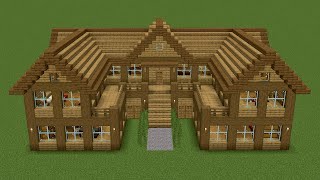 Minecraft  How to build a wooden mansion 2 [upl. by Ramunni]