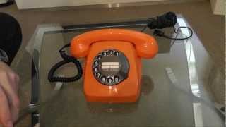 Wählscheibentelefon 1970 Orange  Telefonieren wie ein Chef [upl. by Radman]