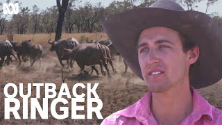 Most dangerous bull catching moments  Outback Ringer [upl. by Hawger356]