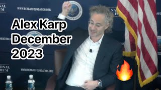 Everything Alex Karp JUST Said in HEATED Debate at Reagan Institute [upl. by Alburg]