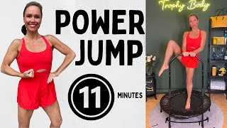 POWER JUMP ➡️11 Min Low Impact Advanced Rebounder Workout  HIT Cardio  Pump Your Lymphatic System [upl. by Biondo]