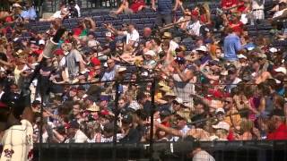 Tomahawk Chop Atlanta Braves Turner Field April 29 2012 [upl. by Nerrad]