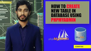 How to create new table in mysql database using phpmyadmin  Mysql database tutorial [upl. by Nigle]