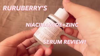 RURUBERRY’S NIACINAMIDE  ZINC SERUM REVIEW  INDIVIDUAL ASSIGNMENT VIDEO [upl. by Lieno]