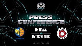 BK Opava v Rytas Vilnius  Press Conference  BCL 202324 [upl. by Dlonra]