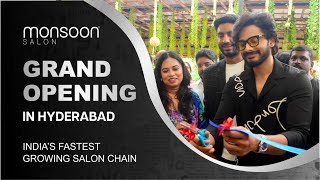 quotGrand Opening of Monsoon Salon in Hyderabad  Special Appearance by Tejja Sajja 🎉✂️ [upl. by Zendah325]