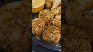 Lemon and Herb butter scallops scallops dinnerfortwo seafood dinnershorts cooking recipe [upl. by Alger]