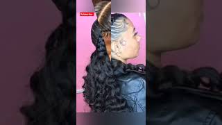 Low Braided Packing Gel Hairstyles On Fleek 🥰🥰 [upl. by Lianna]