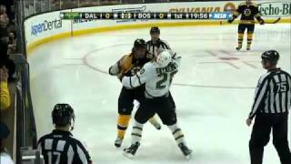 3 Hockey Fights in 4 Seconds and 2 Goals in 45 Seconds Bruins vs Stars 020311 [upl. by Beau]