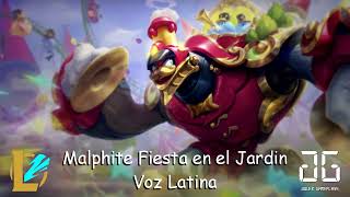 LoL Wild Rift  Malphite Fiesta en el Jardin  Voz Latina [upl. by Selene]