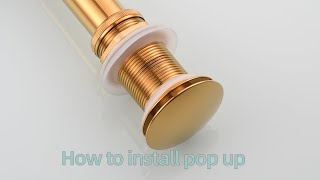 How to Intall Pop up Basin Drainer Blog 2 [upl. by Harriett98]