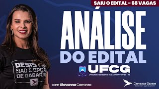 UFCG  Análise do Edital  68 VAGAS COM NÍVEL MÉDIO  Prof Giovanna Carranza [upl. by Harvison]