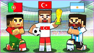 MİNECRAFT FUTBOLCU ÜLKELER YARIŞIYOR 😱  Minecraft [upl. by Sanbo966]