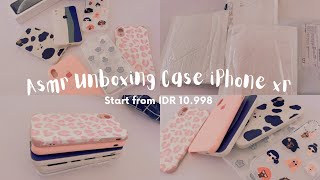 Unboxing Shopee cases haul  accessories iPhone xr aesthetic with try on asmr and chill 🧸 [upl. by Rutan]