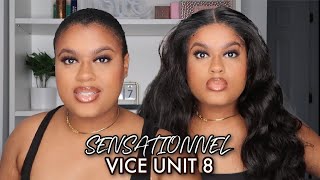 GLUELESS INSTALL Sensationnel Synthetic Hair Vice HD Lace Front Wig  VICE UNIT 8  EBONYLINE [upl. by Borrell]