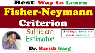 FisherNeymann Criterion for Sufficient Estimator  3steps Rule to solve examples [upl. by Ailongam]