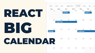 React Big Calendar  Añade calendarios personalizados en React y Nextjs [upl. by Gilud680]