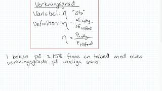 Fysik 1 Kapitel 5 Verkningsgrad [upl. by Chicoine]