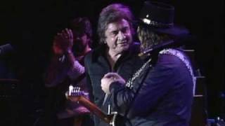 Johnny Cash amp Waylon Jennings  Folsom Prison Blues Live at Farm Aid 1985 [upl. by Macario]