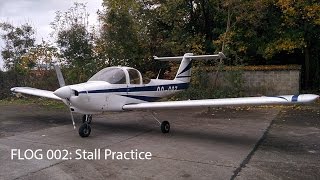 FLOG 002 Stall Practice  EBTN  Piper PA38 Tomahawk [upl. by Eissalc]