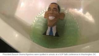 Obama urinal cakes in toilets at GOP faith conference [upl. by Dorotea]