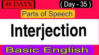 Parts of Speech  Interjection in English Grammar  Learn English Speaking easily  REC [upl. by Ettezel]