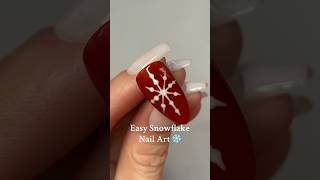 ❄️ Easy Snowflake Nail Art christmas nails nailart pressonails naildesign [upl. by Leanne964]