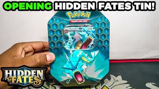 CRAZY PULL Opening Hidden Fates Gyarados Tin [upl. by Kenon]