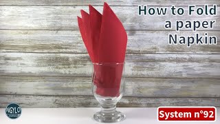 How to fold a paper napkin in the glass  Napkin Folding [upl. by Ardnahs]