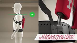 Hilti Exoskeleton  kuinka pukea päälle ja säätää oikein [upl. by Spracklen747]