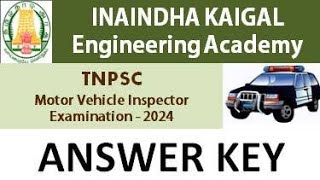 MOTOR VEHICLE ANSWER KEY WITH EXPLANATION பார்க்கலாம் வாங்க  MOTOR VEHICLE INSPECTOR ANSWER VIDEO [upl. by Lateh]