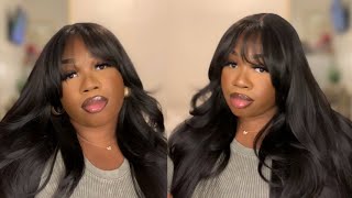 🚨TIKTOK VIRAL🚨Shake N Go  Freetress Equal Bombshell Curtain Bang Synthetic Wig [upl. by Urial781]