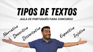 TIPOS DE TEXTOS  Português para concurso público [upl. by Xylon]