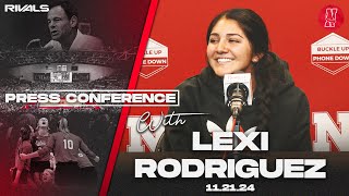 Nebraska Volleyball Lexi Rodriguez Wisconsin press conference Nov 21 2024 [upl. by Elletsirk917]