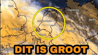 ⚠️⛈️Deze enorme storm zal zware regen veroorzaken in Nederland [upl. by Htiduy]