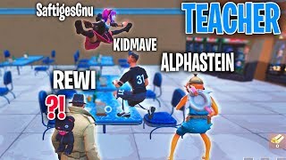 REWI ist der LEHRER von ALPHASTEIN und SAFTIGES GNU  Fortnite Teacher [upl. by Ingamar]