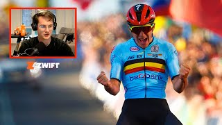 How Remco Evenepoel Became World Champion  Lanterne Rouge x Zwift [upl. by Nnylrebma912]